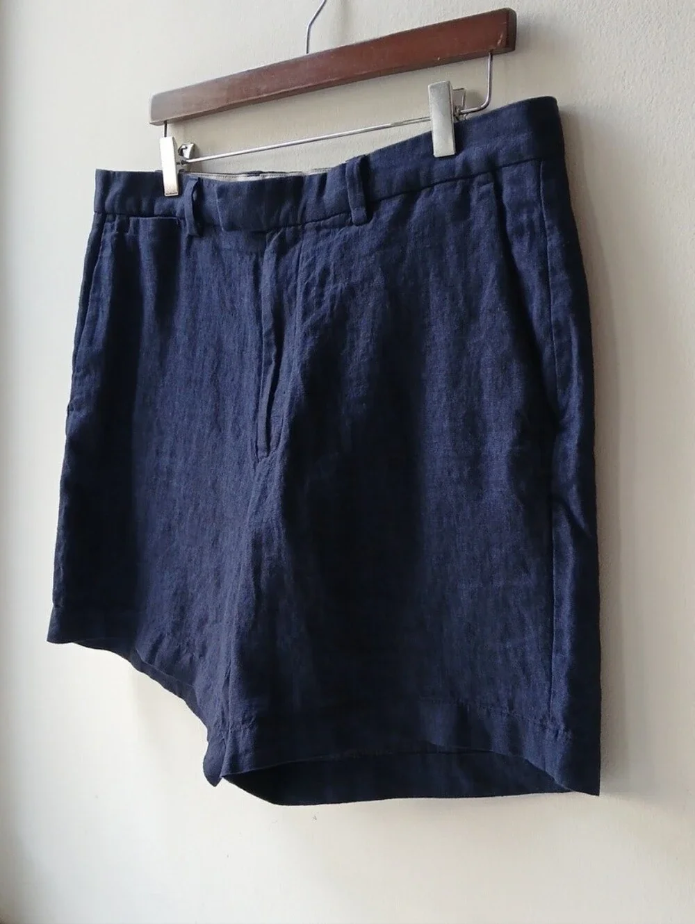 Banana Republic 100% Linen Shorts Navy Blue Men's 34